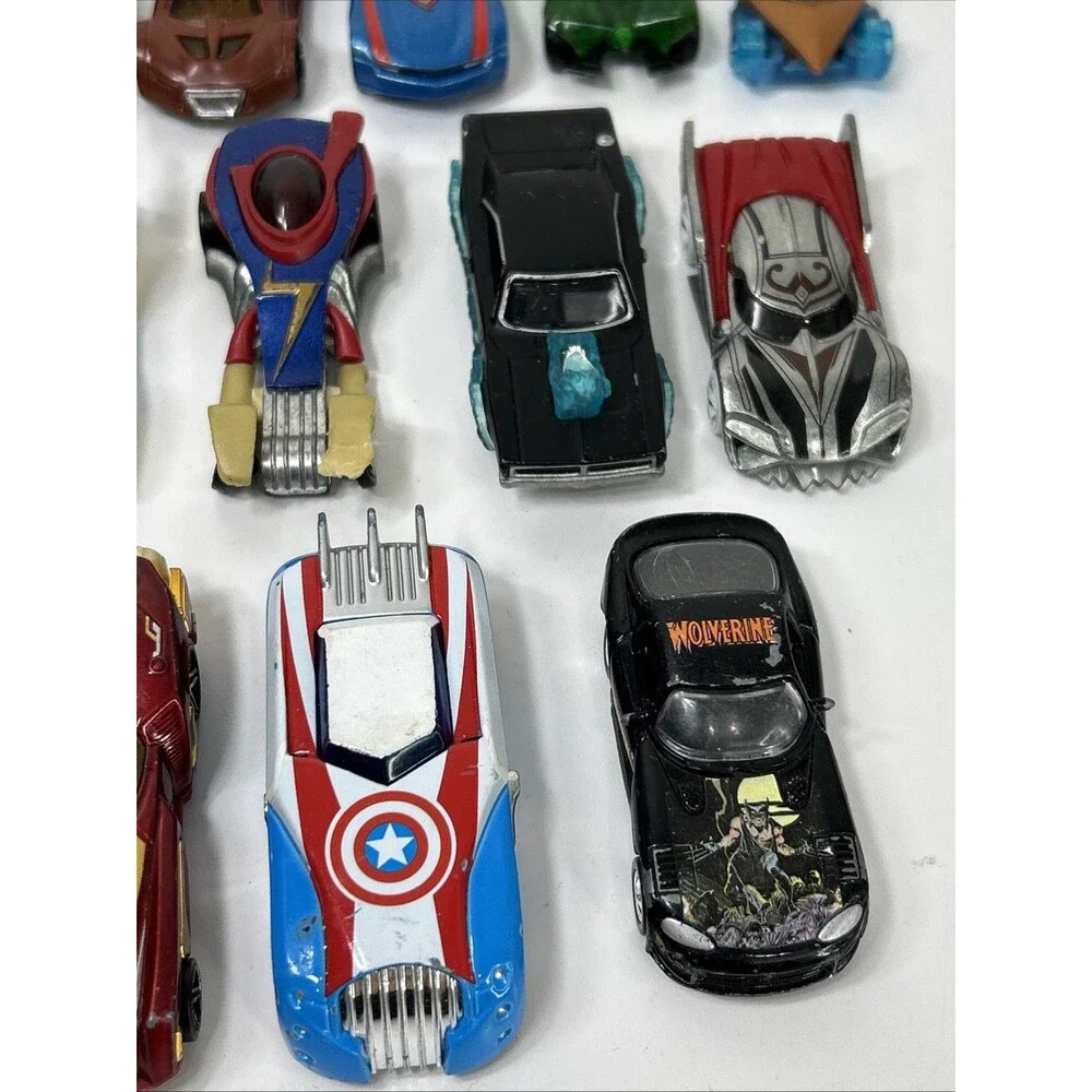 Hot Wheels Marvel DC Superhero Lot Wolverine Aquaman Thor SpiderMan Ghost Rider
